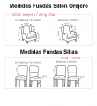 Medidas Funda Silla Asiento Elástica Teide Belmarti