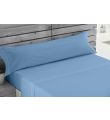 Juego de Sabanas Estela 50/50% en color Azul Claro y con ribete color Azul Celeste