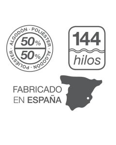 Sábana Encimera 100 % Algodon de Colores Acero