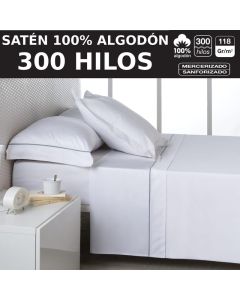Sábanas Algodón Percal en color Blanco 2 ALM