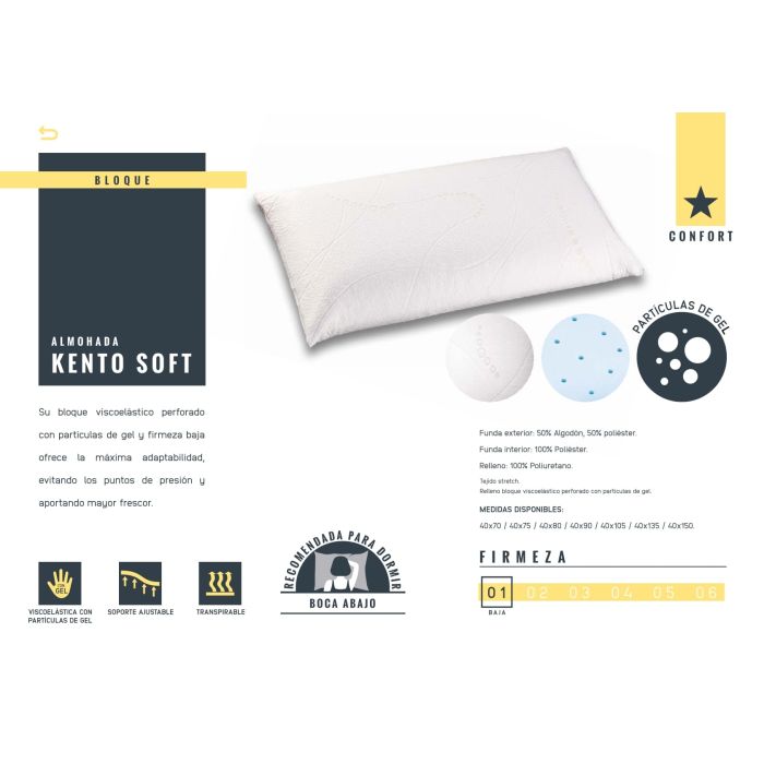 Almohada Mash Kento Soft Viscoelástica MASH