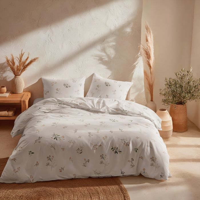 Funda Nórdica FLORISA 100% Algodón + Funda de Almohada GAMUSI