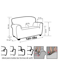 Funda de Sofá Elástica Rustica-Sofá 2/Pl.