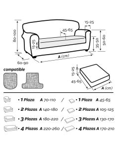 Funda de Sillón Elástica Rustica Cojin Separado