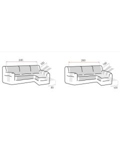 Funda Cubre Chaise-Longue Praga Belmarti-240 cm.......... BELMARTI