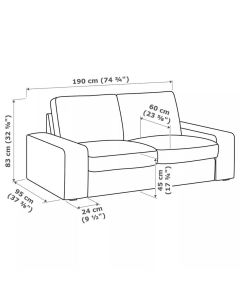 Funda de Sofa Ikea Kivik Elastica Rustica-Sofa 2/Plazas NUEVA TEXTURA