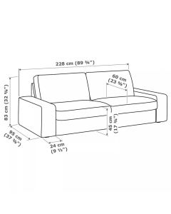 Funda de Sofa Ikea Kivik Elastica Diamante-Sofa 3/Plazas NUEVA TEXTURA
