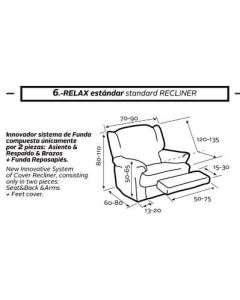 Funda de Sillón Relax Orejero Elástica Baden Big NUEVA TEXTURA