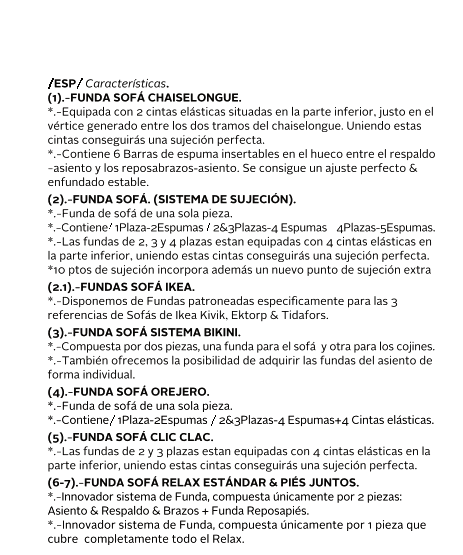 Caracteristicas Fundas Sofá Multielasticas